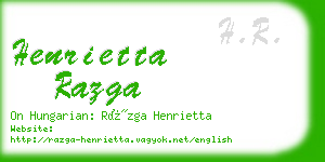 henrietta razga business card